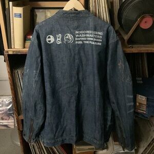 Y2K denim coat by Indigo Red Lux Industrial Denim.  See Pics. Missing one pull